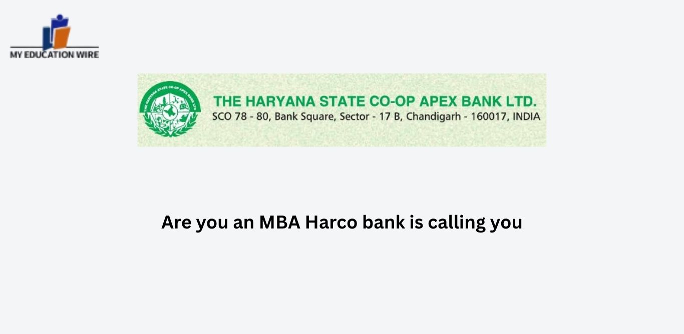 Are you an MBA Harco bank is calling you