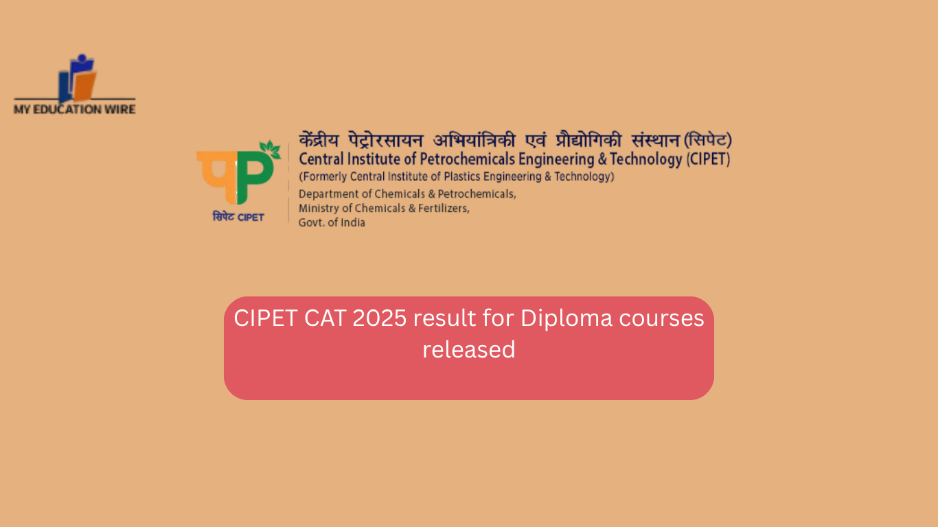 CIPET CAT 2025 result for Diploma courses released