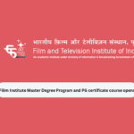 Filim Institute Master Degree Program and PG certificate course opens