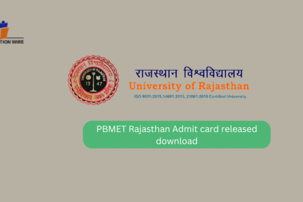 PBMET Rajasthan Admit card released download