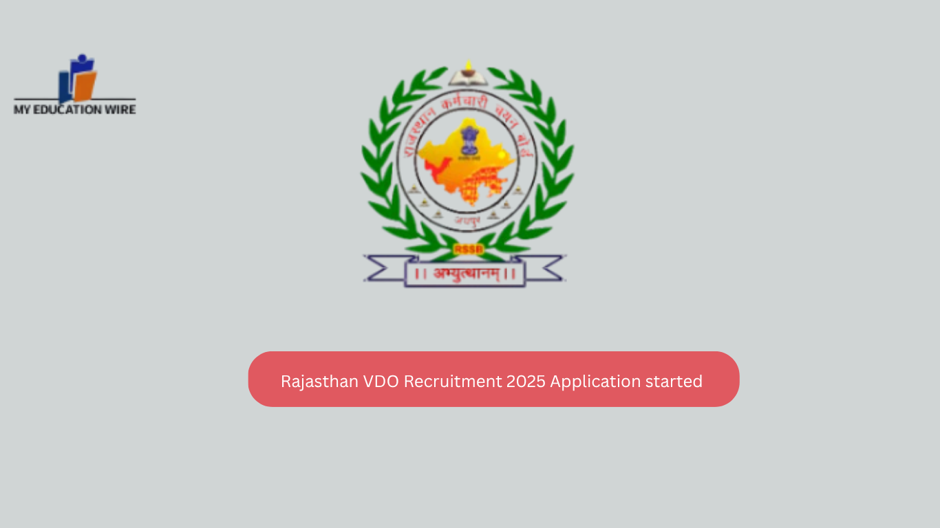 Rajasthan VDO Recruitment 2025 Application started