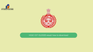 HSSC CET 01/2025 result how to download