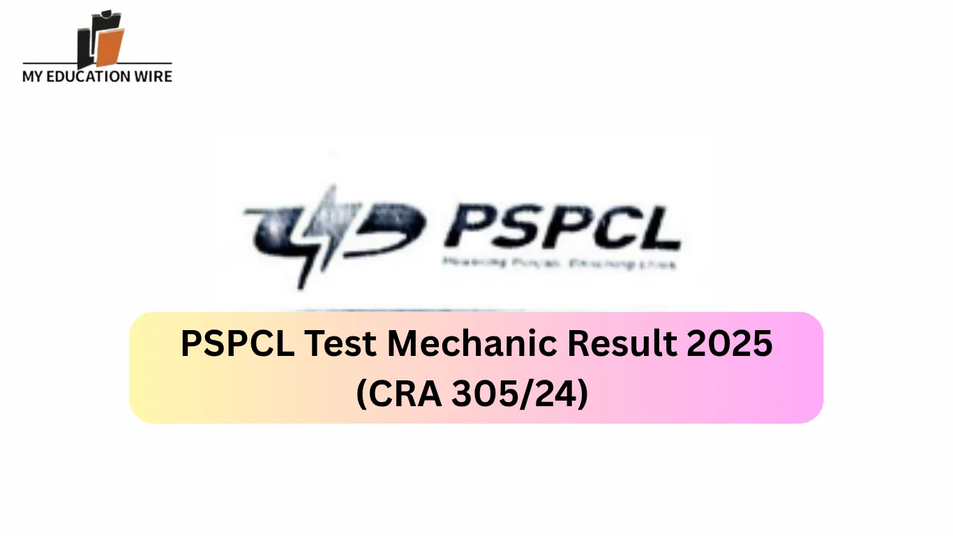 PSPCL Test Mechanic Result 2025 (CRA 30524)