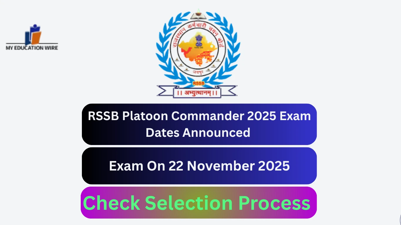 RSSB Platoon Commander 2025 Exam Dates Announced