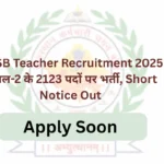 RSSB Teacher Recruitment 2025 लेवल-2 के 2123 पदों पर भर्ती, Short Notice Out
