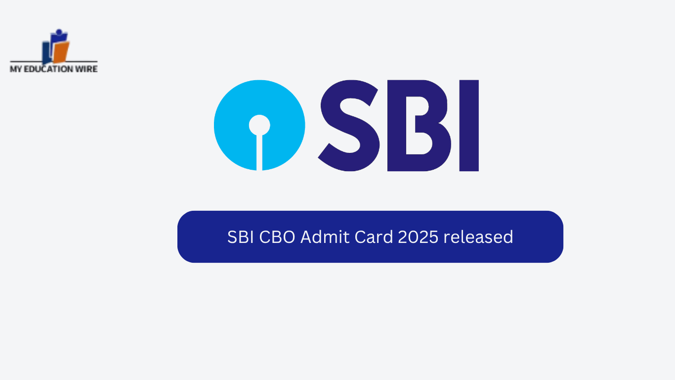 SBI CBO Admit Card 2025 released