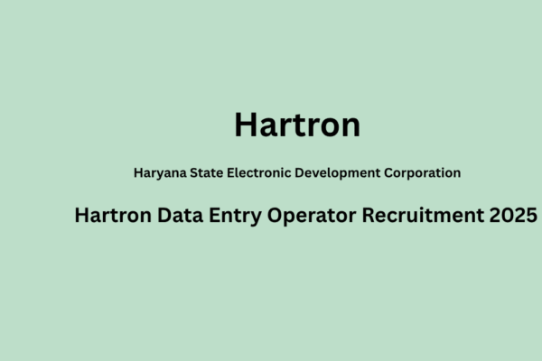 Hartron Data Entry Operator Recruitment 2025 Hartron Data Entry Operator Recruitment 2025