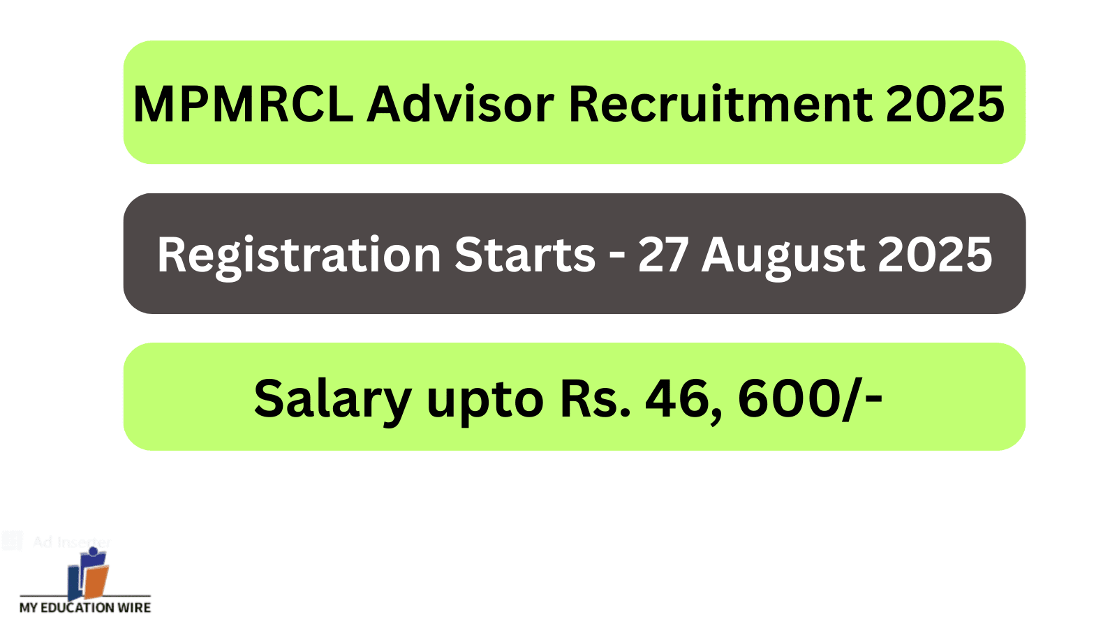 MPMRCL Advisor Recruitment 2025
