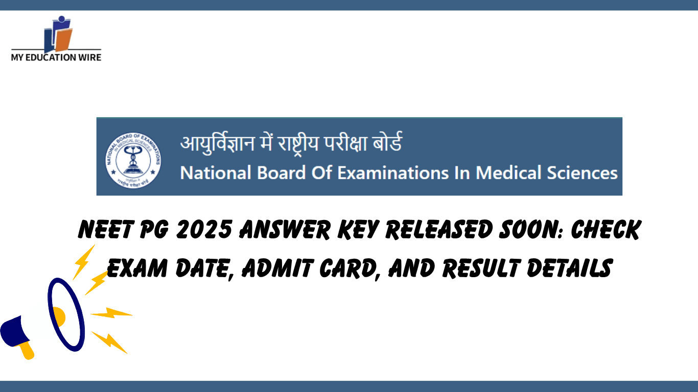 NEET PG 2025 Answer Key Released Soon Check Exam Date, Admit Card, and Result Details