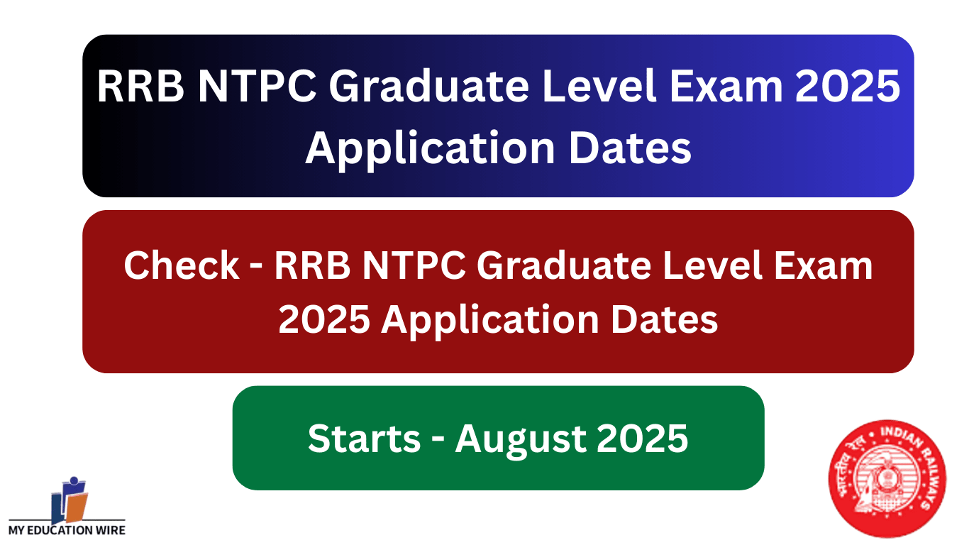 RRB NTPC Graduate Level Exam 2025 Application Dates