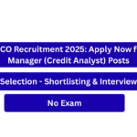 SBI SCO Recruitment 2025 Apply Now for 68 Manager (Credit Analyst) Posts