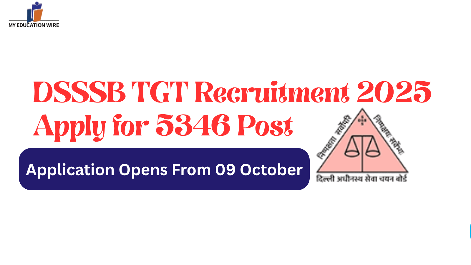 DSSSB TGT Recruitment 2025