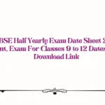 RBSE Half Yearly Exam Date Sheet 2025 Out, Exam For Classes 9 to 12 Dates Out, Download Link