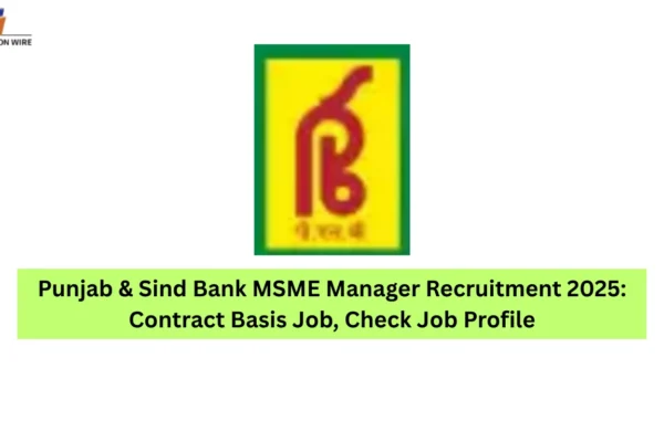 Punjab & Sind Bank MSME Manager Recruitment 2025 Contract Basis Job, Check Job Profile